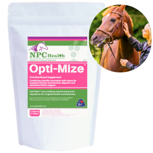 Optimize supplement for grass affected horses.