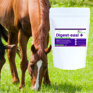 Digestive aid and mycotoxin binder for horses.