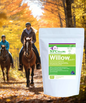 Willow powder for horses.