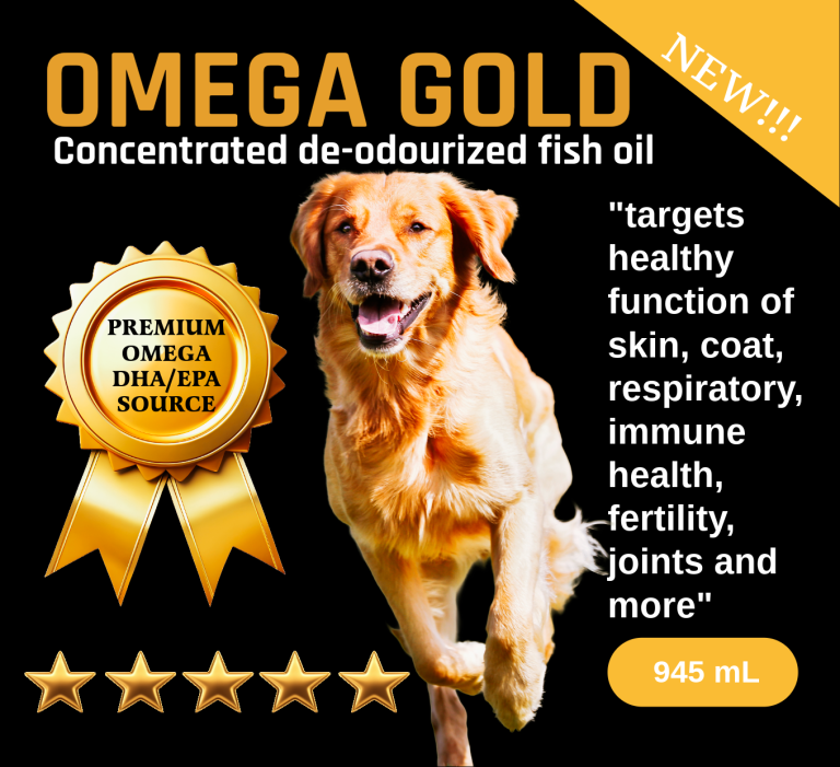 Omega 3 oil for canine using concentrated premium fish oil made in New Zealand.