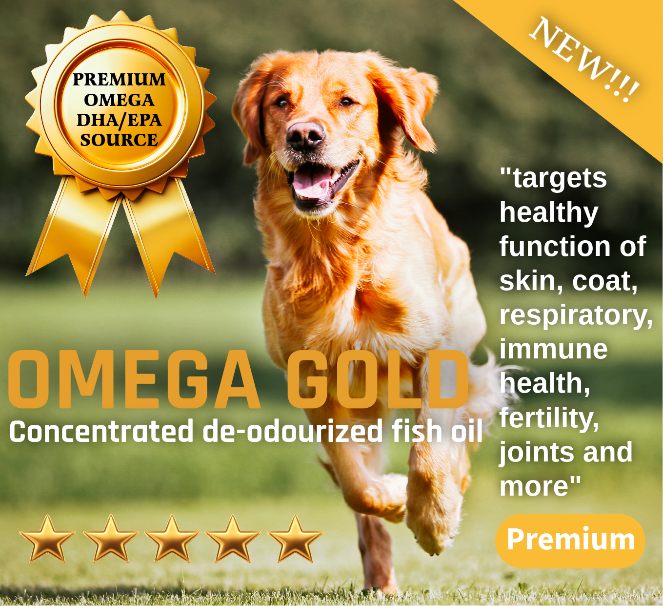 FOmega 3 oil for dogs using potent fish oil concentrate with delivery New Zealand wide.