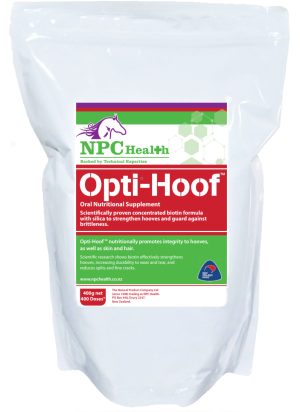 Biotin supplement for strong hooves in horses.