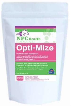 Optimize helps grass affected horses and also to manage diet and behaviour.